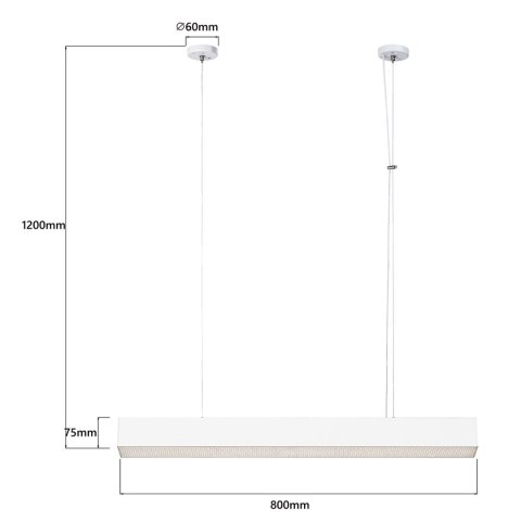 Lampa wisząca Mira M LED CCT Tuya biała LP-1201/1P M WH Smart