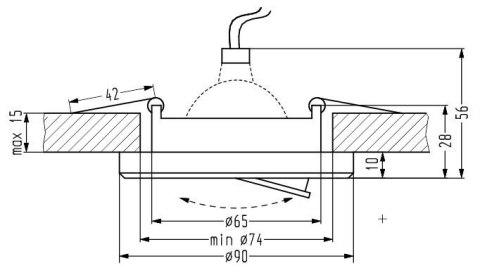 Oprawa Stropowa Oczko Candellux Ssu-15 Ch/Wh Mr16 Chrom
