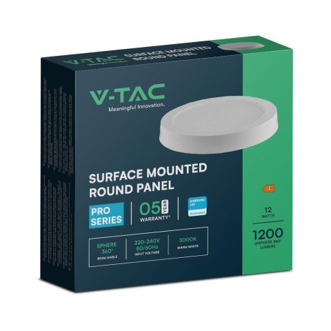 12W BACKLIT SURFACE MOUNTED PANEL WITH SAMSUNG CHIP 4000K RD