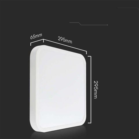 18W LED DOME LIGHT -SENSOR WITH SAMSUNGCHIP 4000K SQ,WHITE FRAME IP44