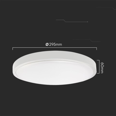 18W LED DOME LIGHT -SENSOR WITH SAMSUNGCHIP 6500K RD,WHITE FRAME IP44