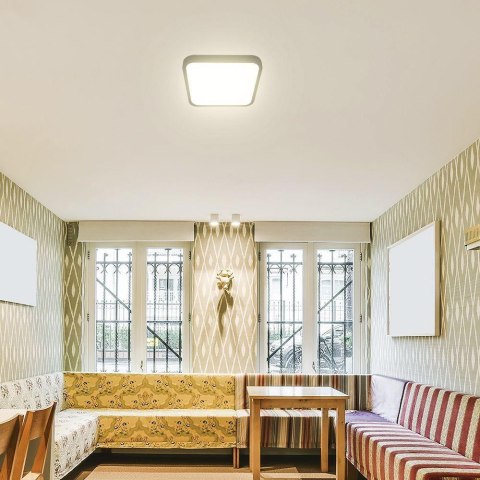 24W LED DOME LIGHT WITH SAMSUNGCHIP 6500K SQ,BLACK FRAME IP44