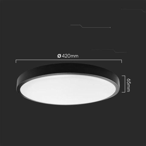 36W LED DOME LIGHT -SENSOR WITH SAMSUNGCHIP 4000K RD,BLACK FRAME IP44