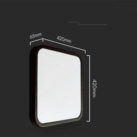 36W LED DOME LIGHT -SENSOR WITH SAMSUNGCHIP 4000K SQ,BLACK FRAME IP44