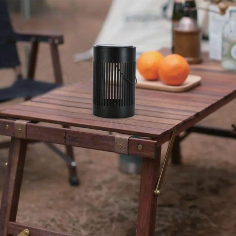 SOLAR LED TABLE LAMPHOLDER METAL+BLACK BODY D120*H200