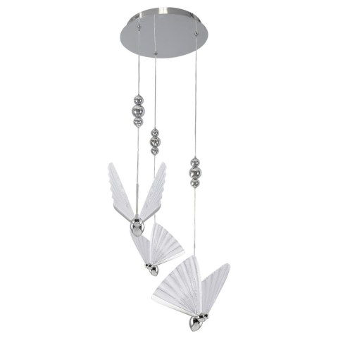 Lampa wisząca Mariposa 3 srebrna LED CCT Light Prestige