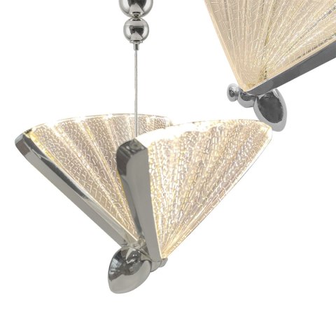 Lampa wisząca Mariposa 3 srebrna LED CCT Light Prestige