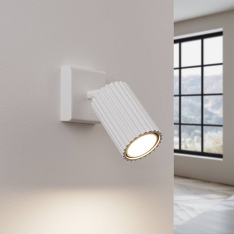 LAMPA ŚCIENNA Kinkiet KARBON biały