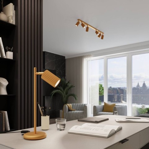 LAMPA STOŁOWA LAMPA GABINETOWA Lampa biurkowa KARBON złota