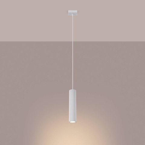 ŻYRANDOL LAMPA SUFITOWA Lampa wisząca KARBON 1 biały