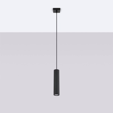ŻYRANDOL LAMPA SUFITOWA Lampa wisząca KARBON 1 czarny