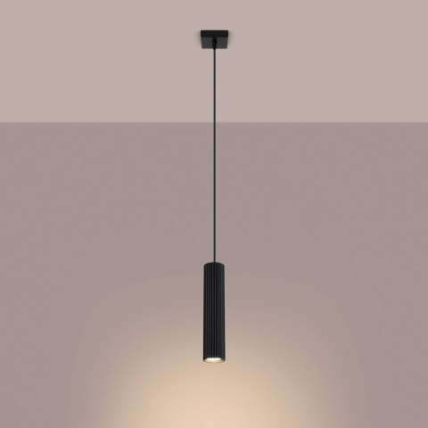 ŻYRANDOL LAMPA SUFITOWA Lampa wisząca KARBON 1 czarny