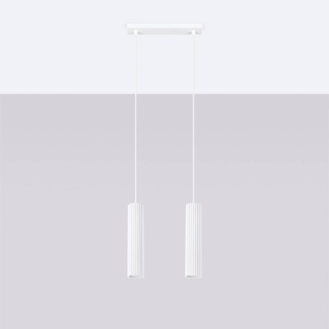 ŻYRANDOL LAMPA SUFITOWA Lampa wisząca KARBON 2 biały