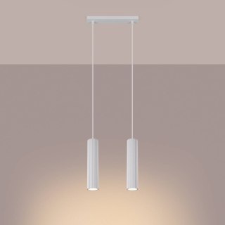 ŻYRANDOL LAMPA SUFITOWA Lampa wisząca KARBON 2 biały
