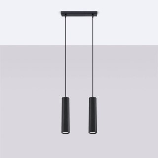 Sollux Lighting Lampa wisząca KARBON 2 czarny
