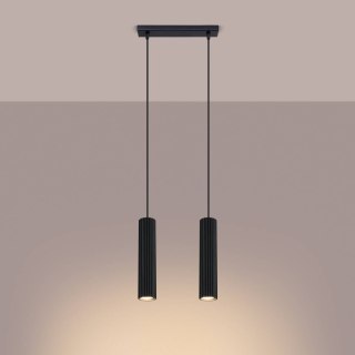 ŻYRANDOL LAMPA SUFITOWA Lampa wisząca KARBON 2 czarny