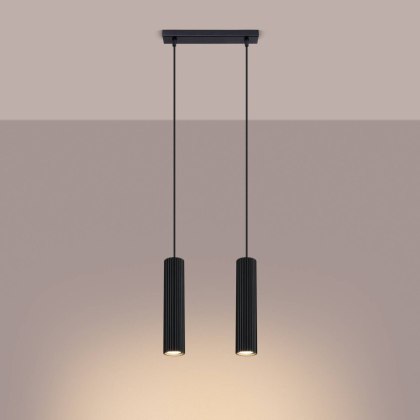 ŻYRANDOL LAMPA SUFITOWA Lampa wisząca KARBON 2 czarny