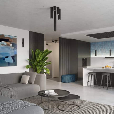 ŻYRANDOL LAMPA SUFITOWA Lampa wisząca KARBON 2 czarny