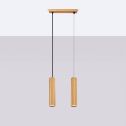 ŻYRANDOL LAMPA SUFITOWA Lampa wisząca KARBON 2 złoty