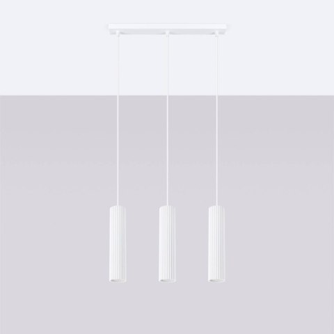 ŻYRANDOL LAMPA SUFITOWA Lampa wisząca KARBON 3L biały