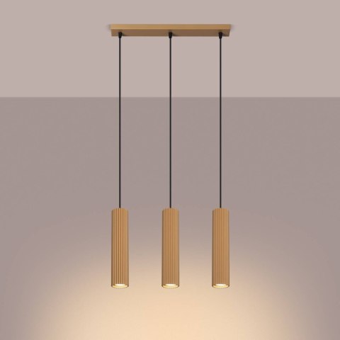 ŻYRANDOL LAMPA SUFITOWA Lampa wisząca KARBON 3L złoty