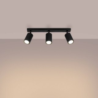 PLAFON LAMPA SUFITOWA REFLEKTOR LISTWA KARBON 3L czarny