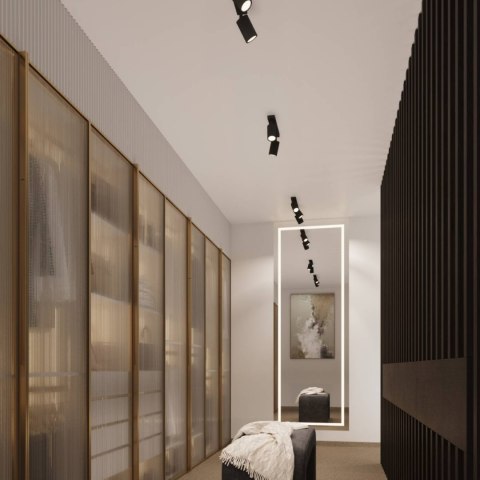 PLAFON LAMPA SUFITOWA REFLEKTOR LISTWA KARBON 3L czarny