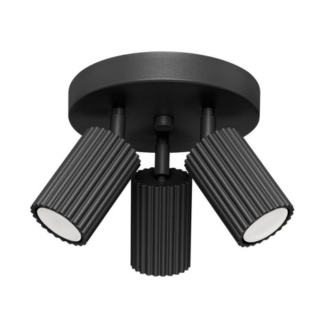 PLAFON LAMPA SUFITOWA REFLEKTOR KARBON 3P czarny