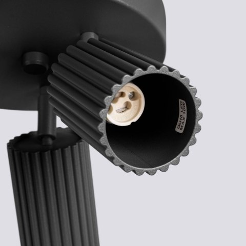 PLAFON LAMPA SUFITOWA REFLEKTOR KARBON 3P czarny