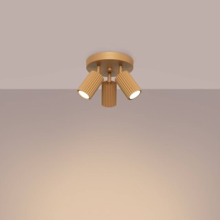 PLAFON LAMPA SUFITOWA REFLEKTOR KARBON 3P złoty