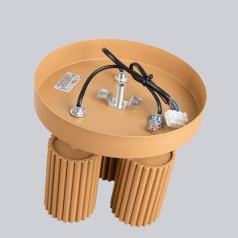 PLAFON LAMPA SUFITOWA REFLEKTOR KARBON 3P złoty