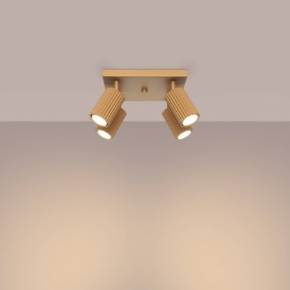 PLAFON LAMPA SUFITOWA REFLEKTOR LISTWA KARBON 4 złoty