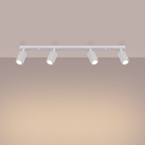 PLAFON LAMPA SUFITOWA REFLEKTOR SOLLUX  KARBON 4L biały