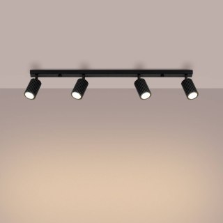 PLAFON LAMPA SUFITOWA REFLEKTOR SOLLUX  KARBON 4L czarny