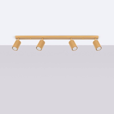 PLAFON LAMPA SUFITOWA REFLEKTOR LISTWA KARBON 4L złoty