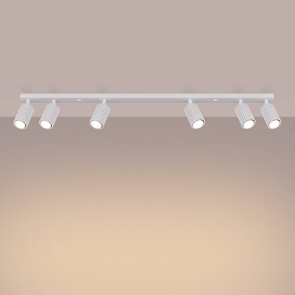 PLAFON LAMPA SUFITOWA REFLEKTOR LISTWA KARBON 6L biały