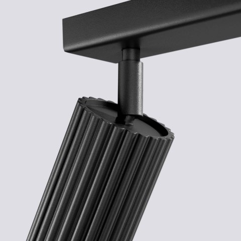 PLAFON LAMPA SUFITOWA REFLEKTOR SOLLUX KARBON 6L czarny