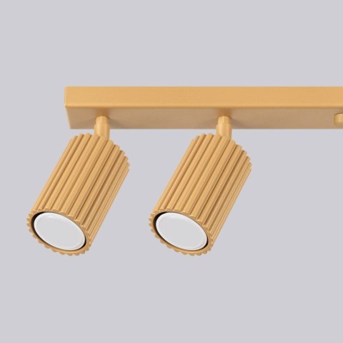 PLAFON LAMPA SUFITOWA REFLEKTOR SOLLUX  KARBON 6L złoty