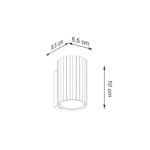 LAMPA ŚCIENNA Kinkiet KARBON 10 biały