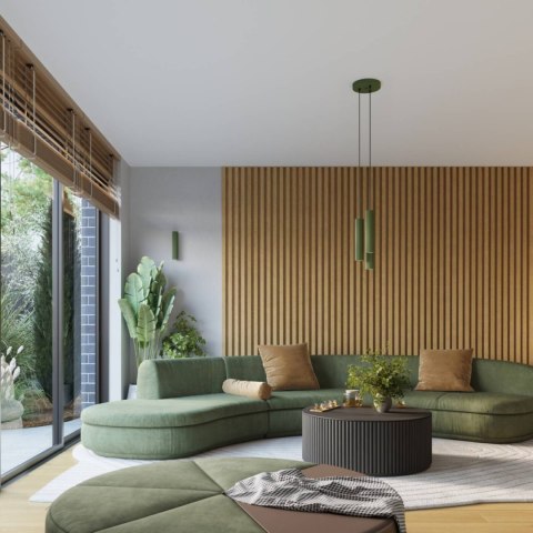 LAMPA ŚCIENNA Kinkiet KARBON 10 zielony oliwkowy