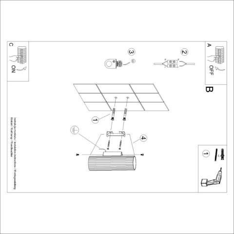 LAMPA ŚCIENNA Kinkiet KARBON 20 beżowy