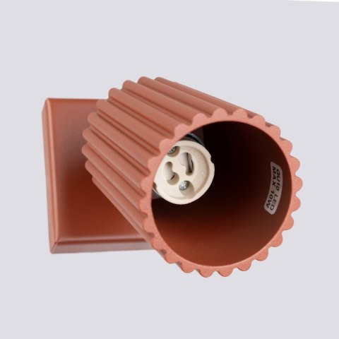 LAMPA ŚCIENNA Kinkiet KARBON ochra czerwona