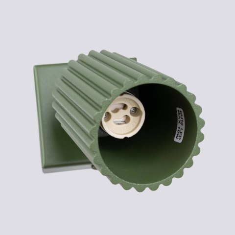 LAMPA ŚCIENNA Kinkiet KARBON zielony oliwkowy