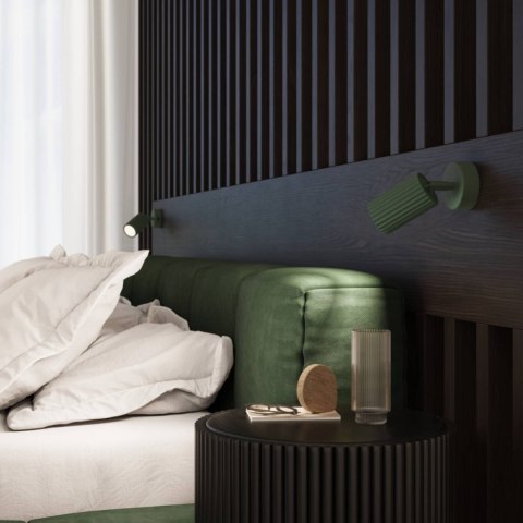 LAMPA ŚCIENNA Kinkiet KARBON zielony oliwkowy