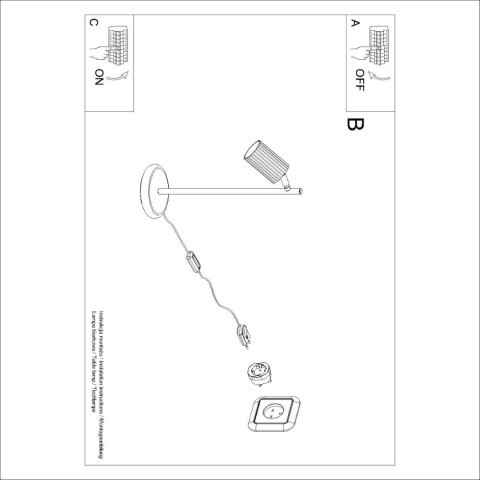 LAMPA STOŁOWA LAMPA GABINETOWA Lampa biurkowa KARBON ochra czerwona
