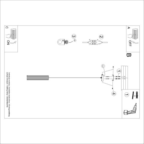 ŻYRANDOL LAMPA SUFITOWA Lampa wisząca KARBON 1 beżowy