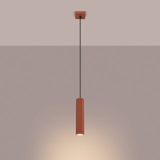 ŻYRANDOL LAMPA SUFITOWA Lampa wisząca KARBON 1 ochra czerwona