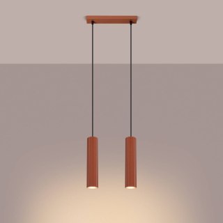 ŻYRANDOL LAMPA SUFITOWA Lampa wisząca KARBON 2 ochra czerwona