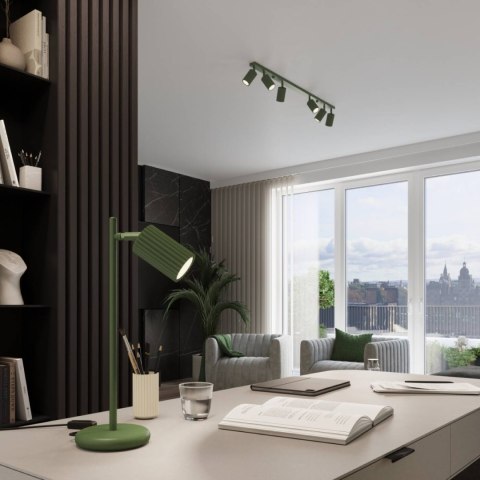 ŻYRANDOL LAMPA SUFITOWA Lampa wisząca KARBON 3L zielona oliwka