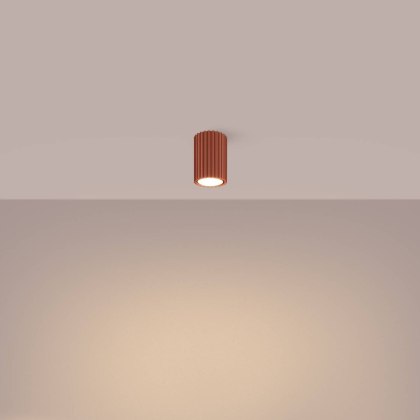 PLAFON LAMPA SUFITOWA REFLEKTOR TUBA SPOT KARBON 10 ochra czerwona